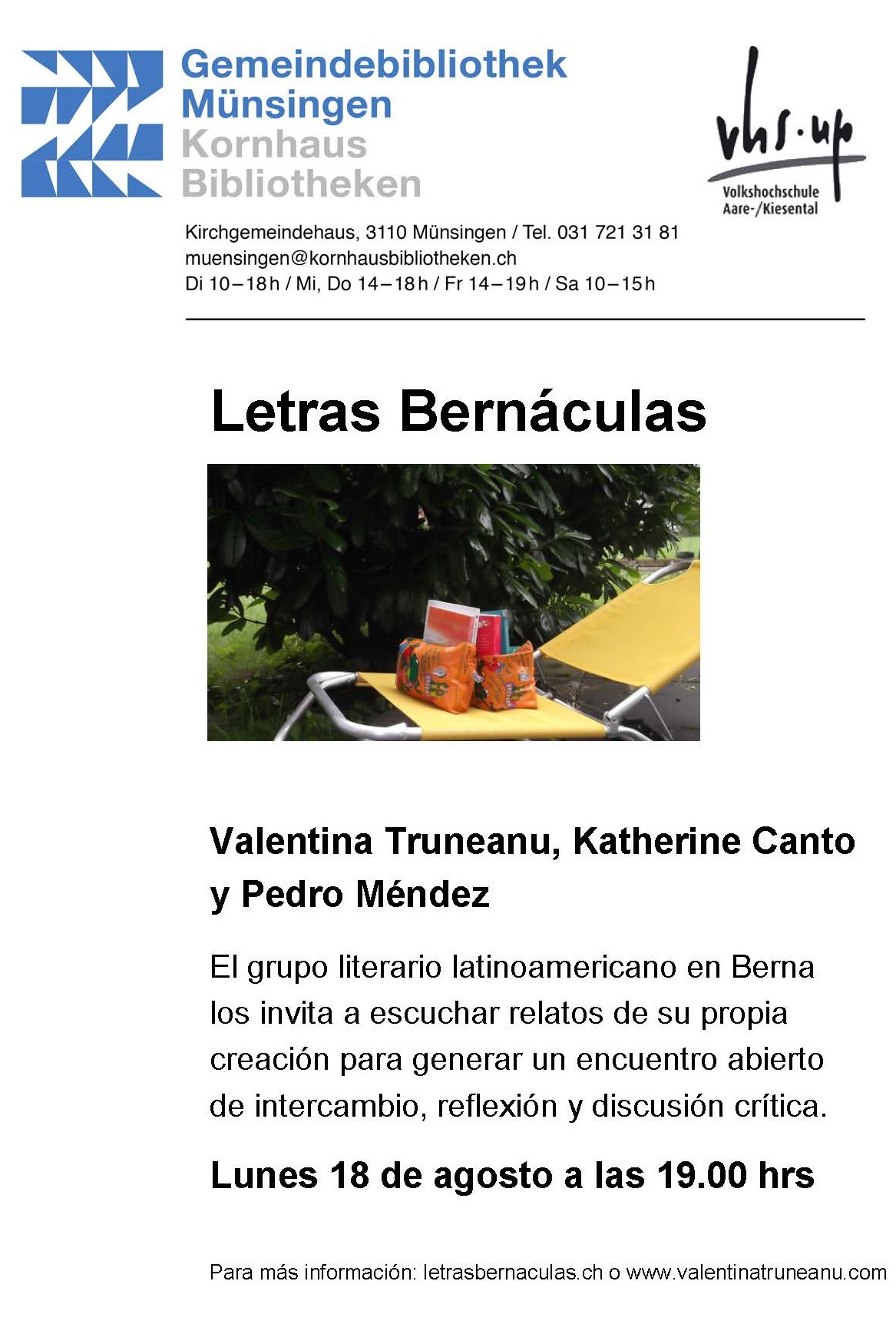 Lectura en la biblioteca de&nbsp;Münsingen